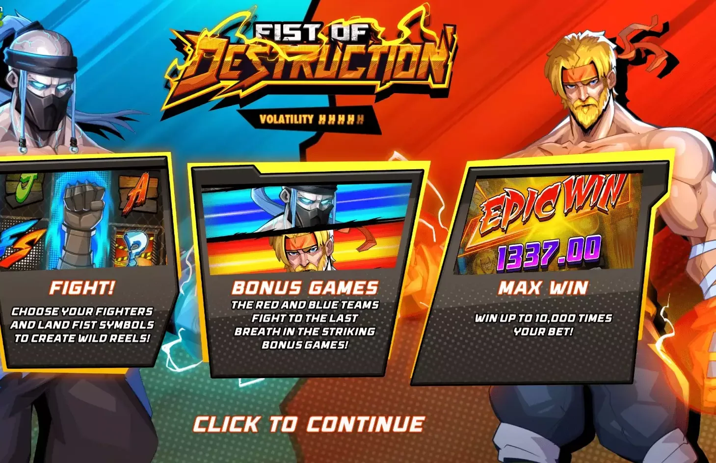 Original Fist of Destruction intro screen